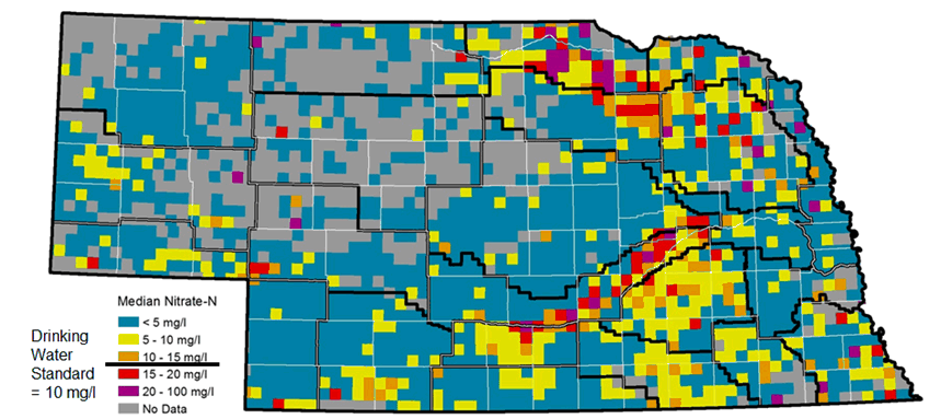 Nitrate in Groundwater Map