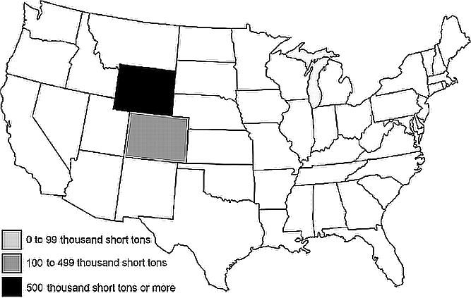 States Shipping Coal to Nebraska 2022 Map