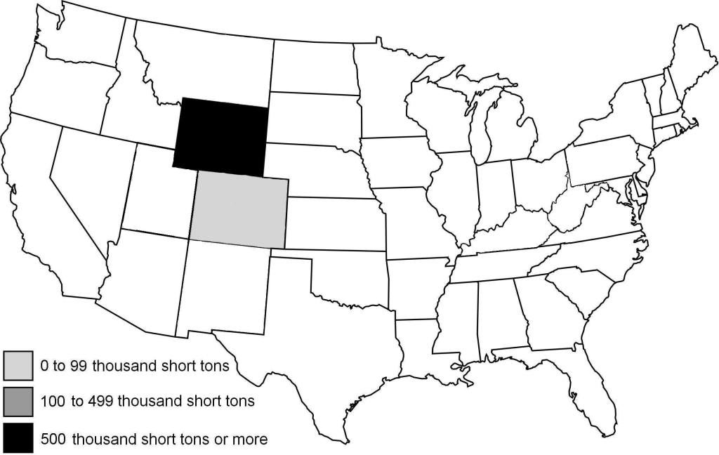 This is a map showing the states who shipped coal to Nebraska in 2024.