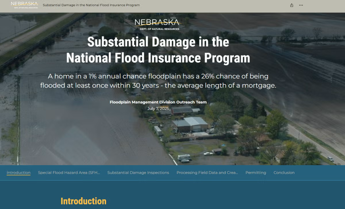 Substantial Damage Story Map