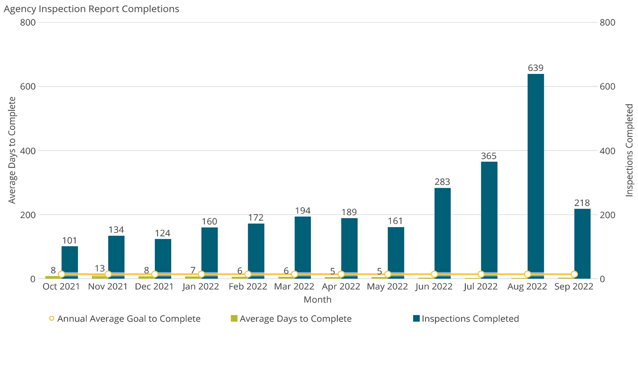 Agency Inspection Report Completions