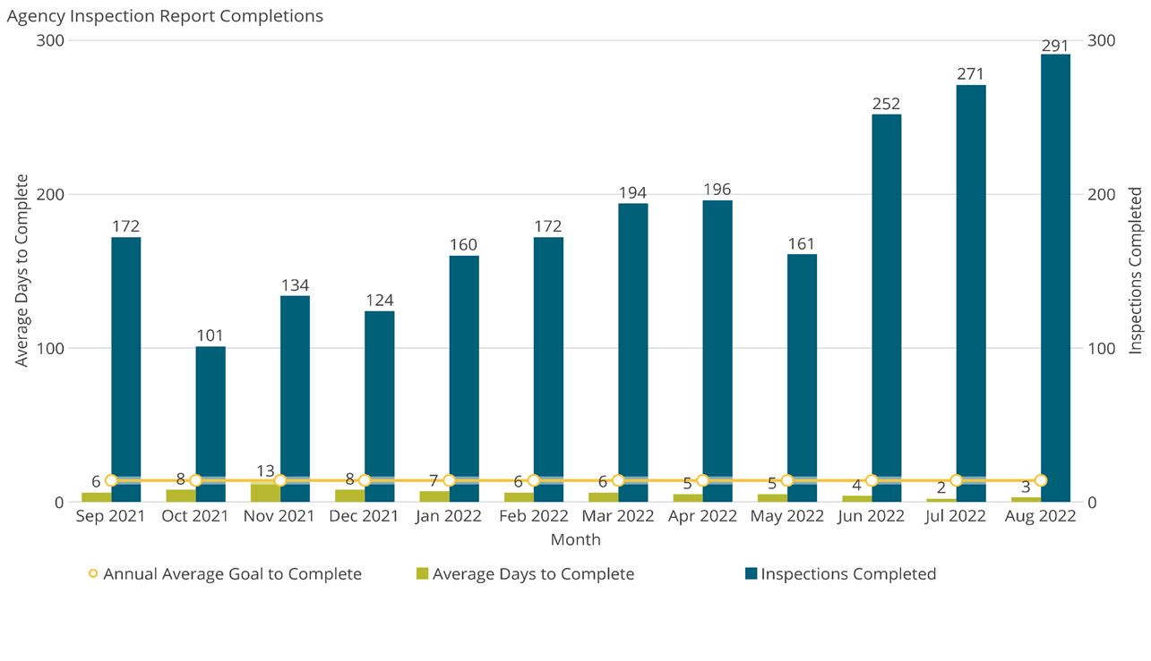 Agency Inspection Report Completions